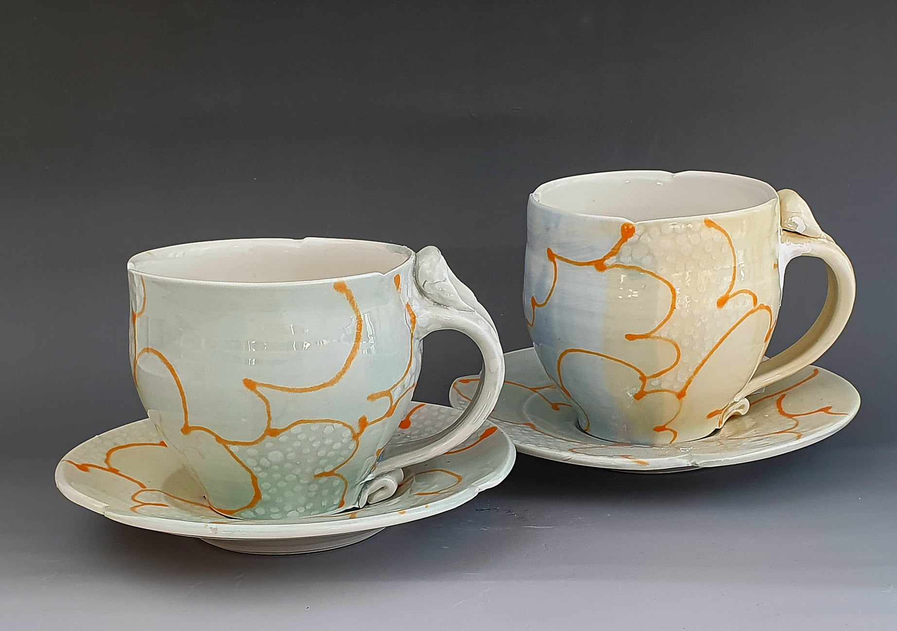 Porcelain cup and saucer by Lauren Kearns